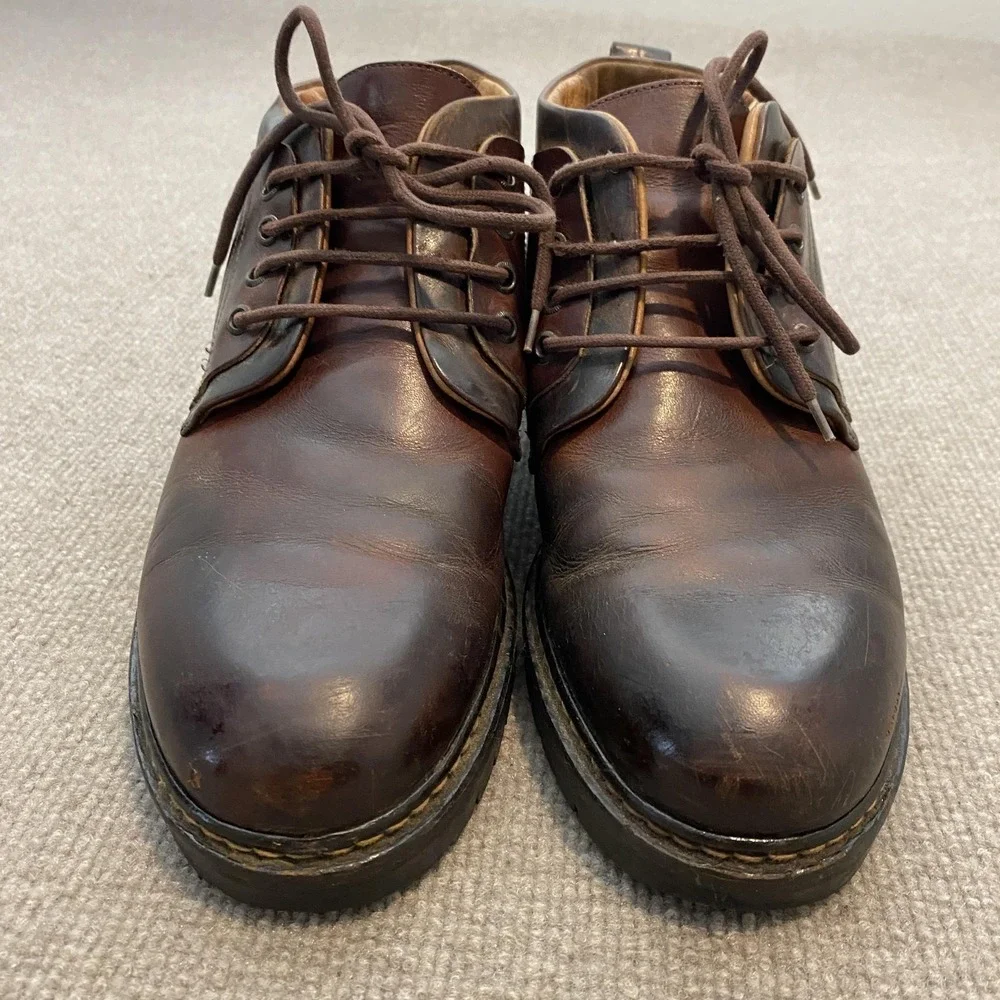Johnston & Murphy Passport Boots Mens Size 10 Brown Leather Chukka Made in Italy